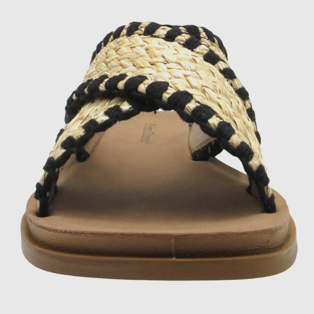Pierre Dumas Stylish Woven Sandals - Black and Tan In Box - Picture 2 of 3